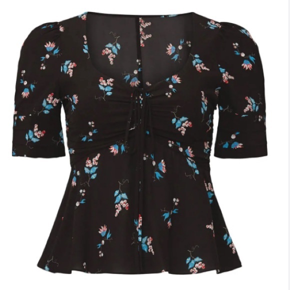 Diane Von Furstenberg Estelle Top sz L - Picture 1 of 6